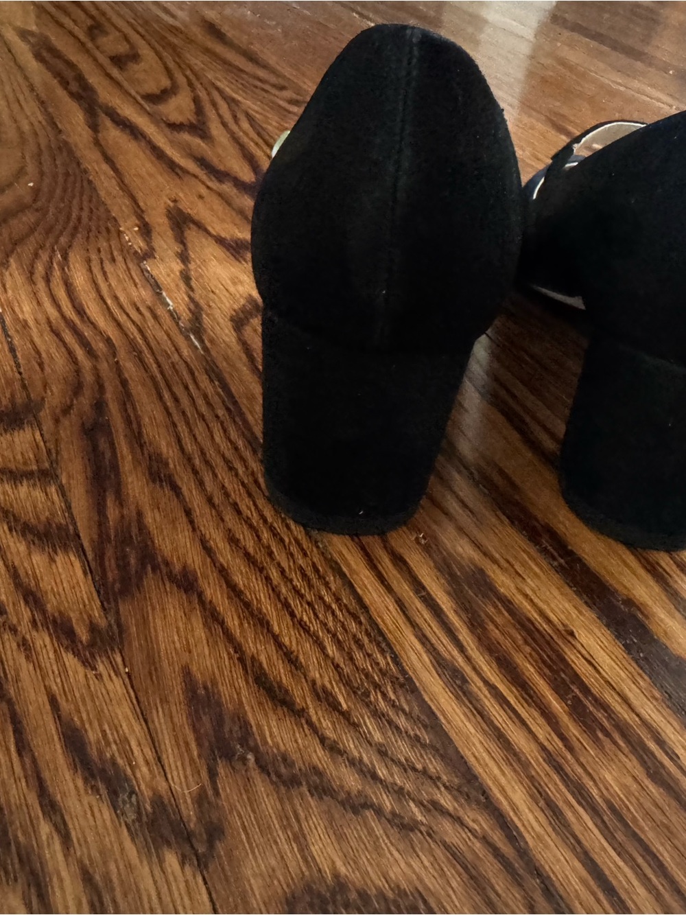 Black Suede Pointed-Toe Mary Jane heel - Picture 6 of 11
